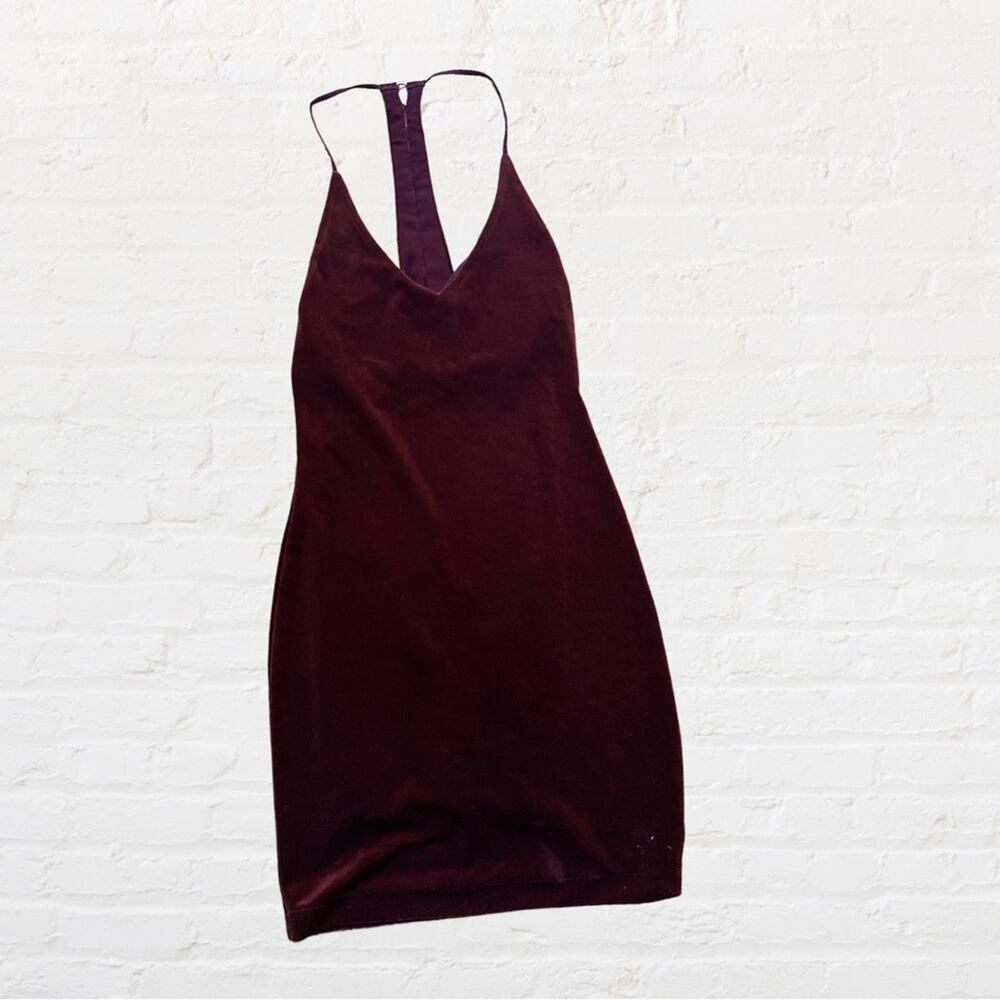 Kimchi Blue Plum Velvet Mini Dress